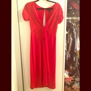 Top Shop Red polka dress